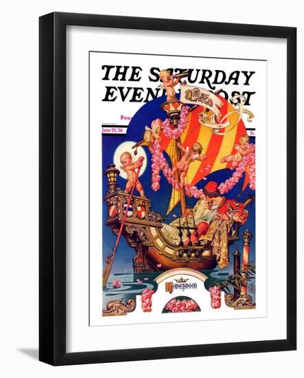 "Fantasy Honeymoon," Saturday Evening Post Cover, June 20, 1936-Joseph Christian Leyendecker-Framed Giclee Print