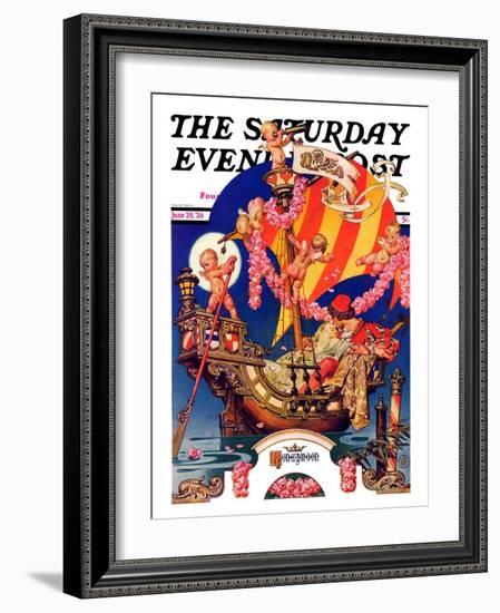 "Fantasy Honeymoon," Saturday Evening Post Cover, June 20, 1936-Joseph Christian Leyendecker-Framed Giclee Print