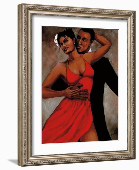 Fantasy in Red-Monica Stewart-Framed Art Print