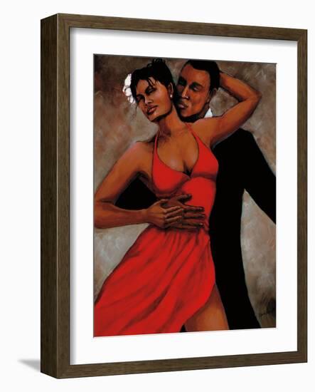 Fantasy in Red-Monica Stewart-Framed Art Print