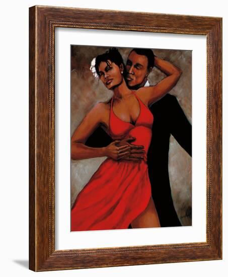 Fantasy in Red-Monica Stewart-Framed Art Print