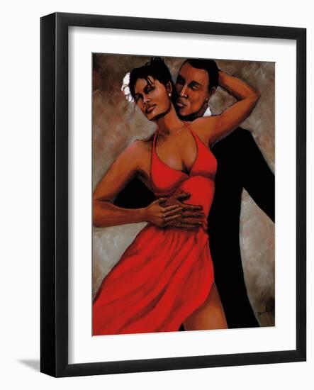 Fantasy in Red-Monica Stewart-Framed Art Print