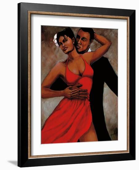 Fantasy in Red-Monica Stewart-Framed Art Print