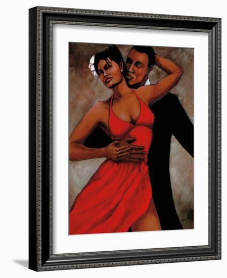 Fantasy in Red-Monica Stewart-Framed Art Print