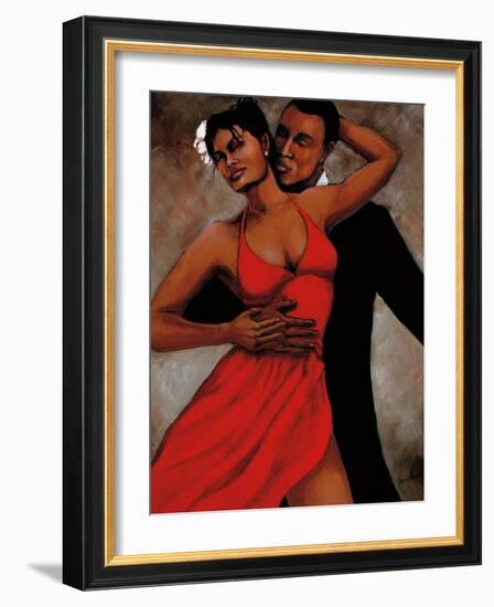 Fantasy in Red-Monica Stewart-Framed Art Print