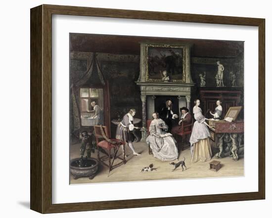 Fantasy Interior with the Family of Jan Van Goyen-Jan Havicksz Steen-Framed Giclee Print