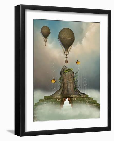 Fantasy Landscape-justdd-Framed Art Print