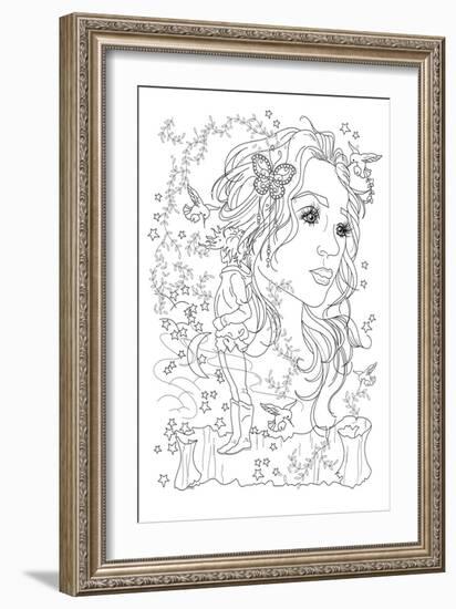 Fantasy Lineart-Karen Middleton-Framed Giclee Print