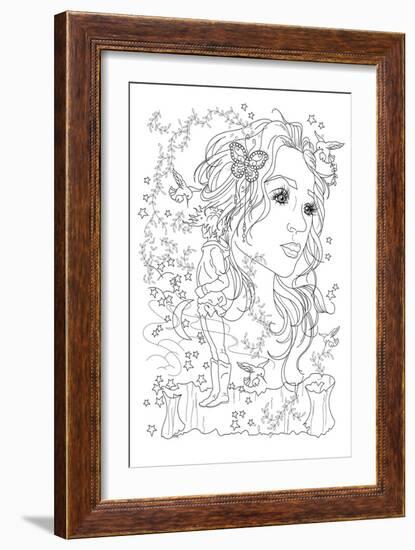 Fantasy Lineart-Karen Middleton-Framed Giclee Print