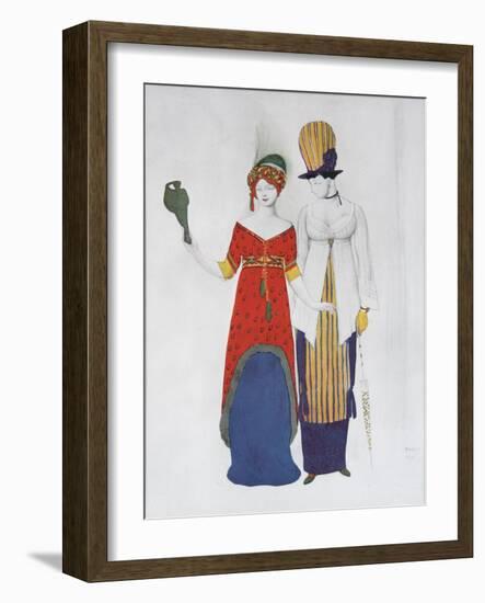 Fantasy on the Theme Modern Dress, 1910-Léon Bakst-Framed Giclee Print