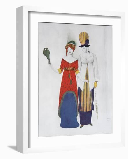 Fantasy on the Theme Modern Dress, 1910-Léon Bakst-Framed Giclee Print