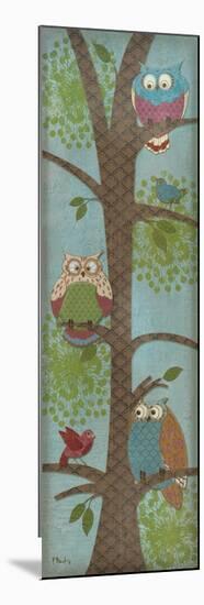 Fantasy Owls Panel II-Paul Brent-Mounted Art Print