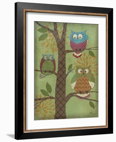 Fantasy Owls Vertical I-Paul Brent-Framed Art Print