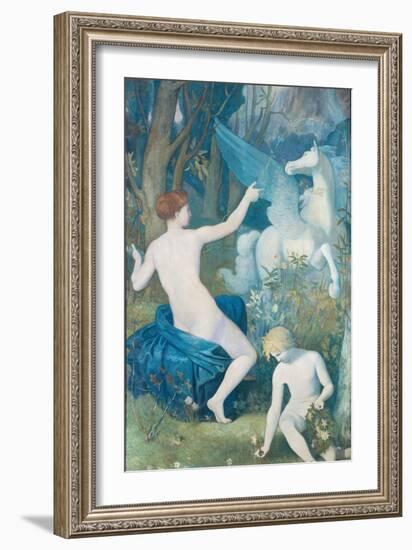 Fantasy Par Puvis De Chavannes, Pierre Cecil (1824-1898), 1866 - Oil on Canvas, 263,5X149 - Ohara M-Pierre Puvis de Chavannes-Framed Giclee Print