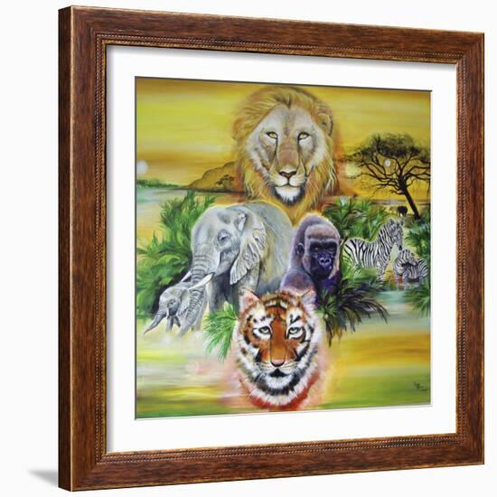 Fantasy Safari-Sue Clyne-Framed Giclee Print