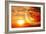 Fantasy Sunset And Maya Calendar-frenta-Framed Art Print