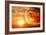 Fantasy Sunset And Maya Calendar-frenta-Framed Art Print