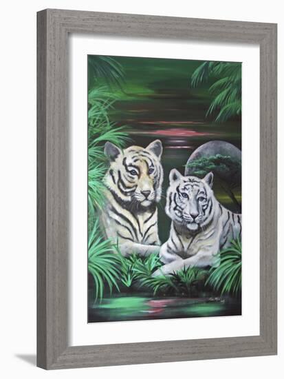 Fantasy Tigers-Sue Clyne-Framed Giclee Print