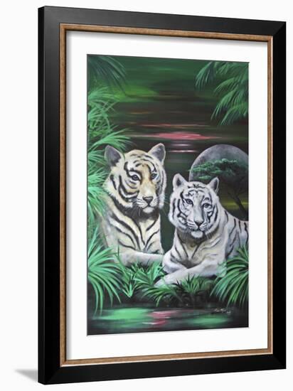 Fantasy Tigers-Sue Clyne-Framed Giclee Print