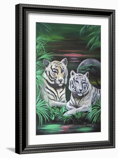 Fantasy Tigers-Sue Clyne-Framed Giclee Print