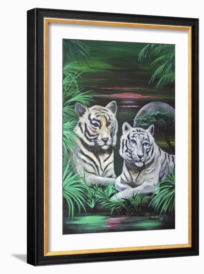 Fantasy Tigers-Sue Clyne-Framed Giclee Print