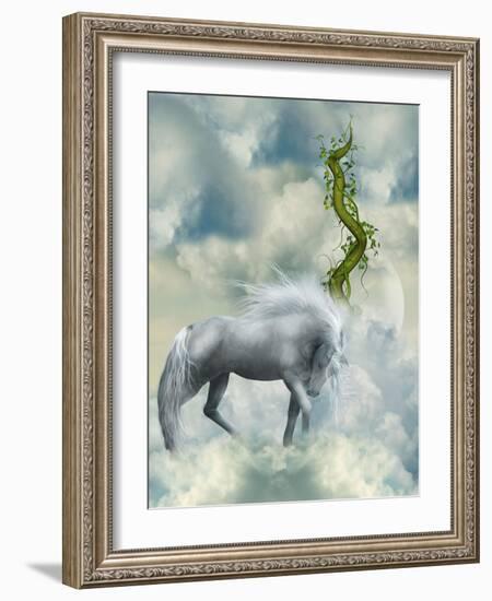 Fantasy White Horse-justdd-Framed Art Print