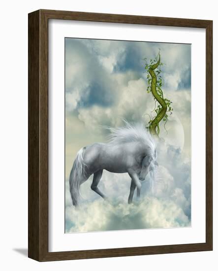 Fantasy White Horse-justdd-Framed Art Print