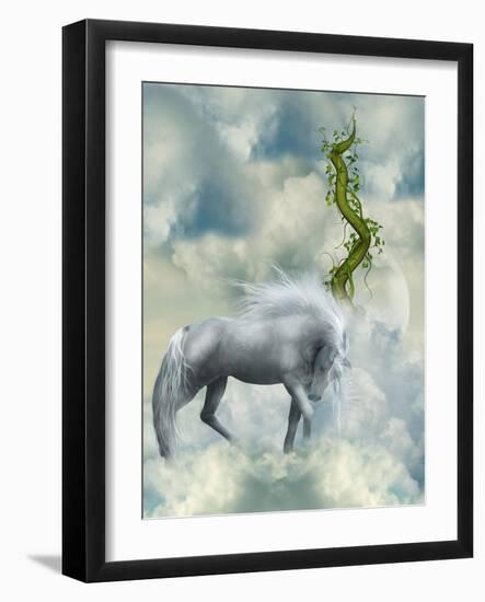 Fantasy White Horse-justdd-Framed Art Print