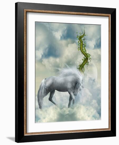 Fantasy White Horse-justdd-Framed Art Print