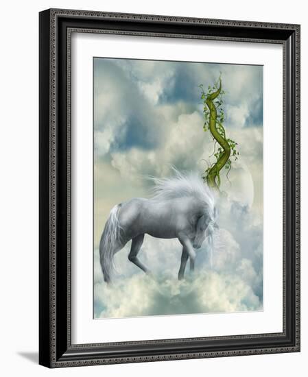 Fantasy White Horse-justdd-Framed Art Print