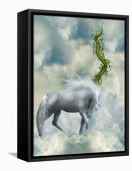 Fantasy White Horse-justdd-Framed Stretched Canvas