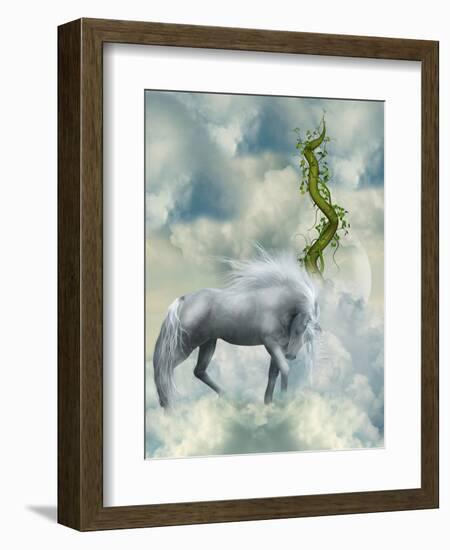 Fantasy White Horse-justdd-Framed Art Print