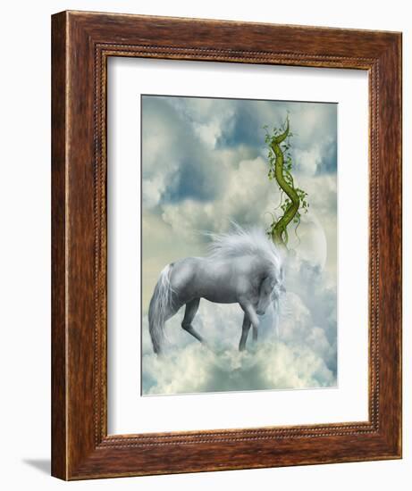 Fantasy White Horse-justdd-Framed Art Print