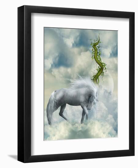 Fantasy White Horse-justdd-Framed Art Print