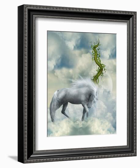 Fantasy White Horse-justdd-Framed Art Print