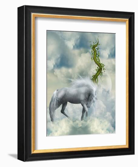Fantasy White Horse-justdd-Framed Art Print