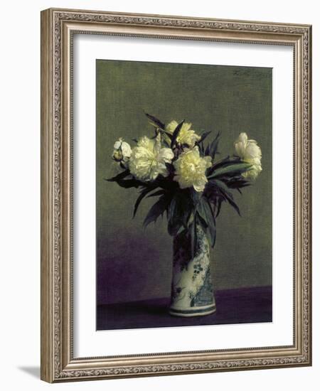 Fantin-Latour: Peonies, 1872-Henri Fantin-Latour-Framed Giclee Print