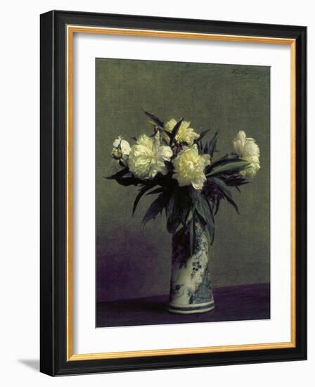 Fantin-Latour: Peonies, 1872-Henri Fantin-Latour-Framed Giclee Print