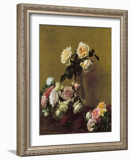 Fantin-Latour: Roses, 1884-Henri Fantin-Latour-Framed Giclee Print