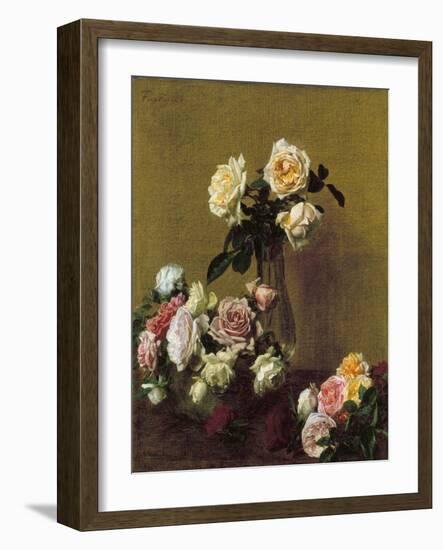 Fantin-Latour: Roses, 1884-Henri Fantin-Latour-Framed Giclee Print