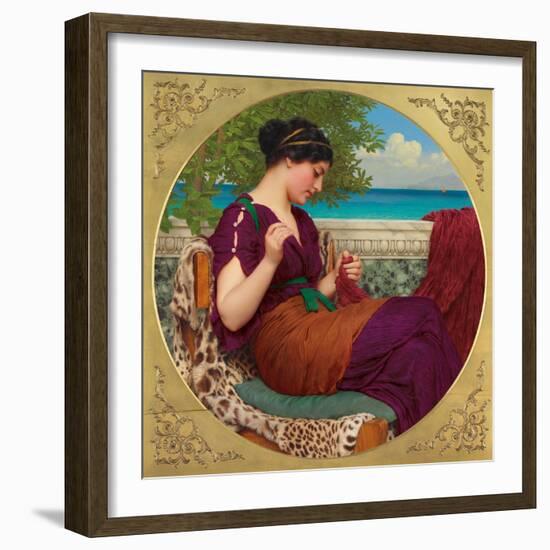 Far Away Thoughts, 1911-John William Godward-Framed Giclee Print