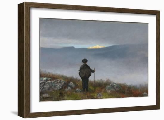 Far, far Away Soria Moria Palace Shimmered like Gold, 1900 (Oil on Canvas)-Theodor Severin Kittelsen-Framed Giclee Print