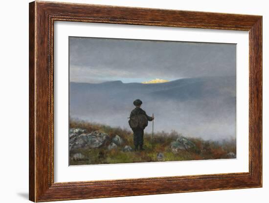 Far, far Away Soria Moria Palace Shimmered like Gold, 1900 (Oil on Canvas)-Theodor Severin Kittelsen-Framed Giclee Print