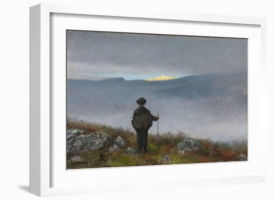 Far, far Away Soria Moria Palace Shimmered like Gold, 1900 (Oil on Canvas)-Theodor Severin Kittelsen-Framed Giclee Print