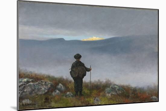 Far, far Away Soria Moria Palace Shimmered like Gold, 1900 (Oil on Canvas)-Theodor Severin Kittelsen-Mounted Giclee Print