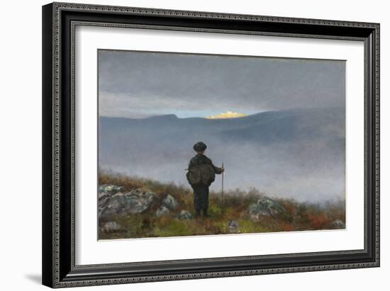 Far, far Away Soria Moria Palace Shimmered like Gold, 1900 (Oil on Canvas)-Theodor Severin Kittelsen-Framed Giclee Print