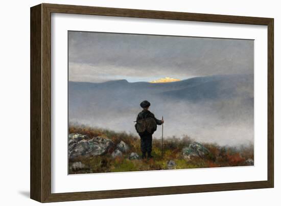 Far, far away Soria Moria Palace shimmered like gold-Theodor Severin Kittelsen-Framed Giclee Print