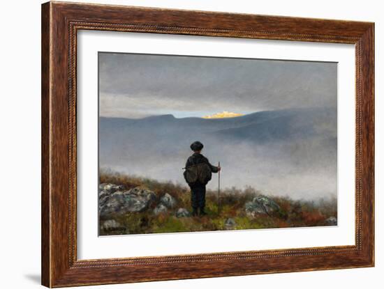 Far, far away Soria Moria Palace shimmered like gold-Theodor Severin Kittelsen-Framed Giclee Print