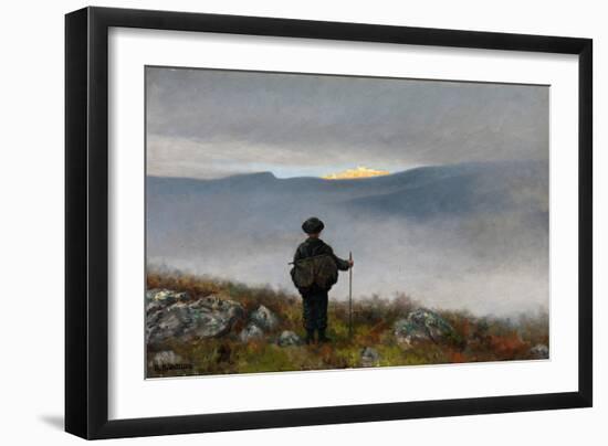 Far, far away Soria Moria Palace shimmered like gold-Theodor Severin Kittelsen-Framed Giclee Print