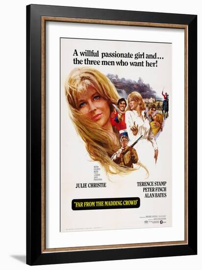 Far from the Madding Crowd, Julie Christie, Peter Finch, Terence Stamp, Alan Bates, 1967-null-Framed Art Print